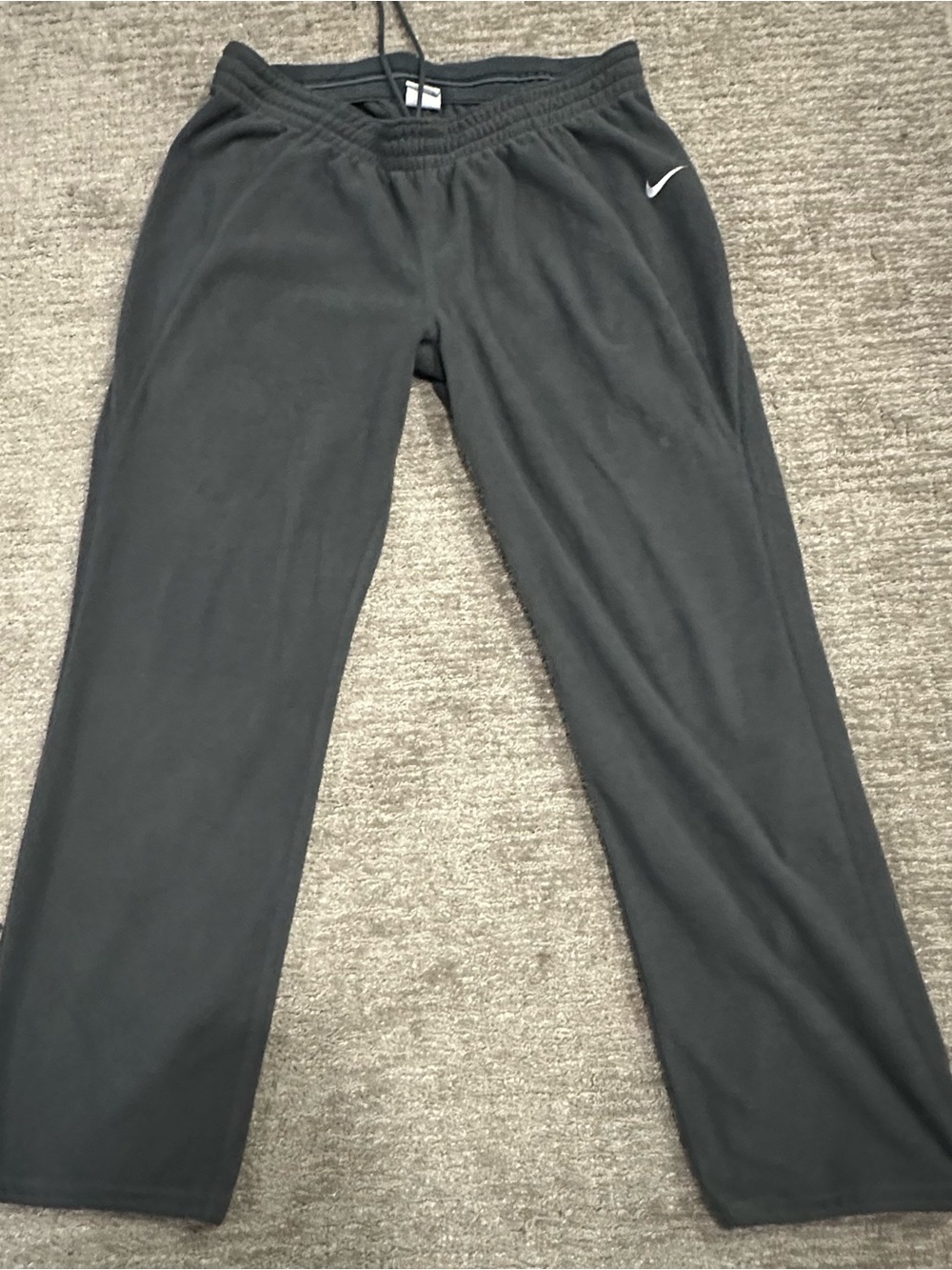 Nike Black Therma-FIT Fleece Joggers with White Swoosh nwot